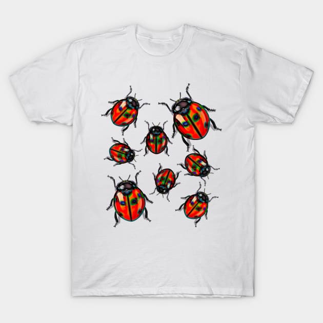 Flying Bug Of The Virgin Mary T-Shirt by crunchysqueak